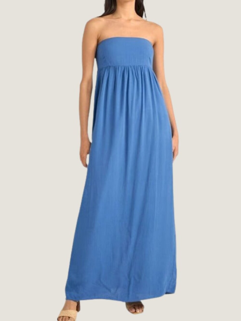 Rhythm Lani Strapless Maxi Dress - Blue - Size Small